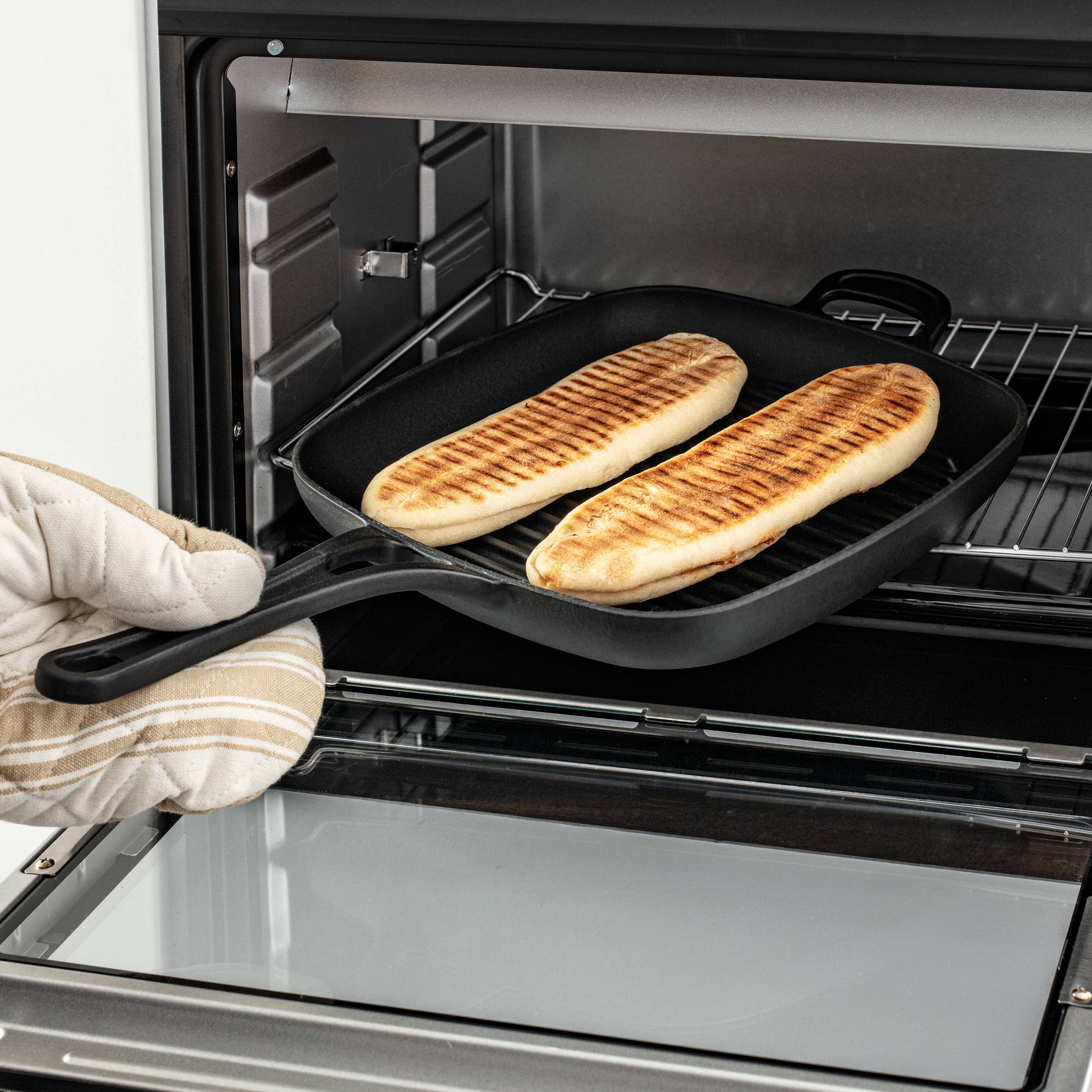 Jamie Oliver E2139155 Poêle grill premium en fonte d'acier 25 x 25cm