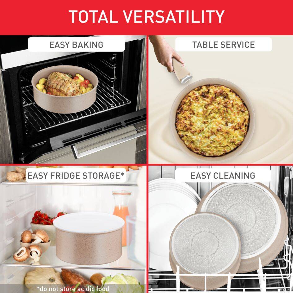 Ingenio Delight Sand L7839043  Set de 2 poêles 24/28 cm + poignée amovible - induction