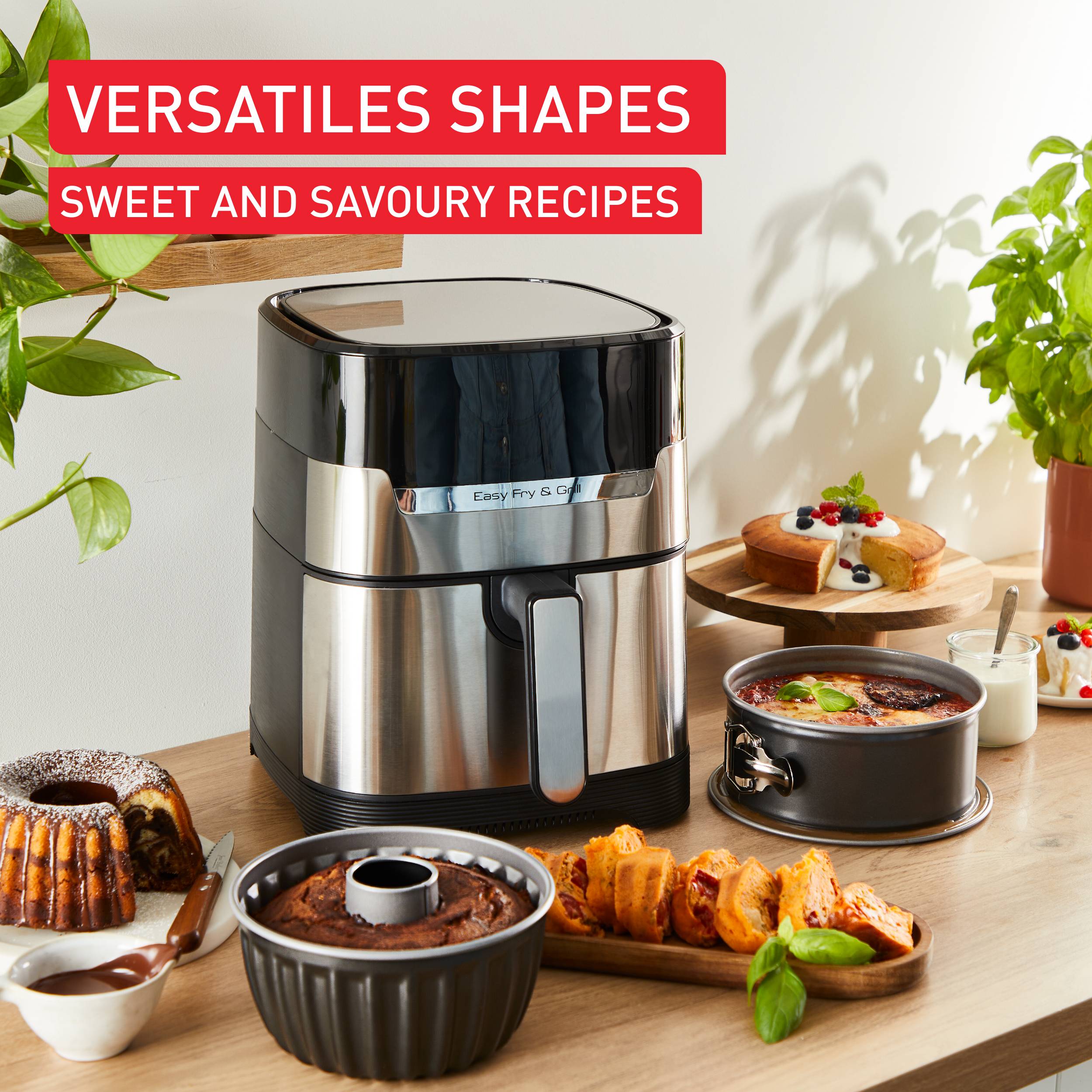 Easy Release J176S204 Set de 2 moules à gâteaux pour air fryer