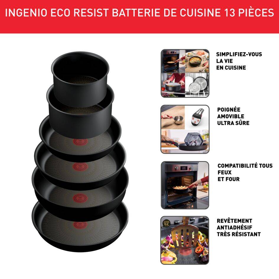 Ingenio Eco Resist L3979542 Set 13 pièces - Induction