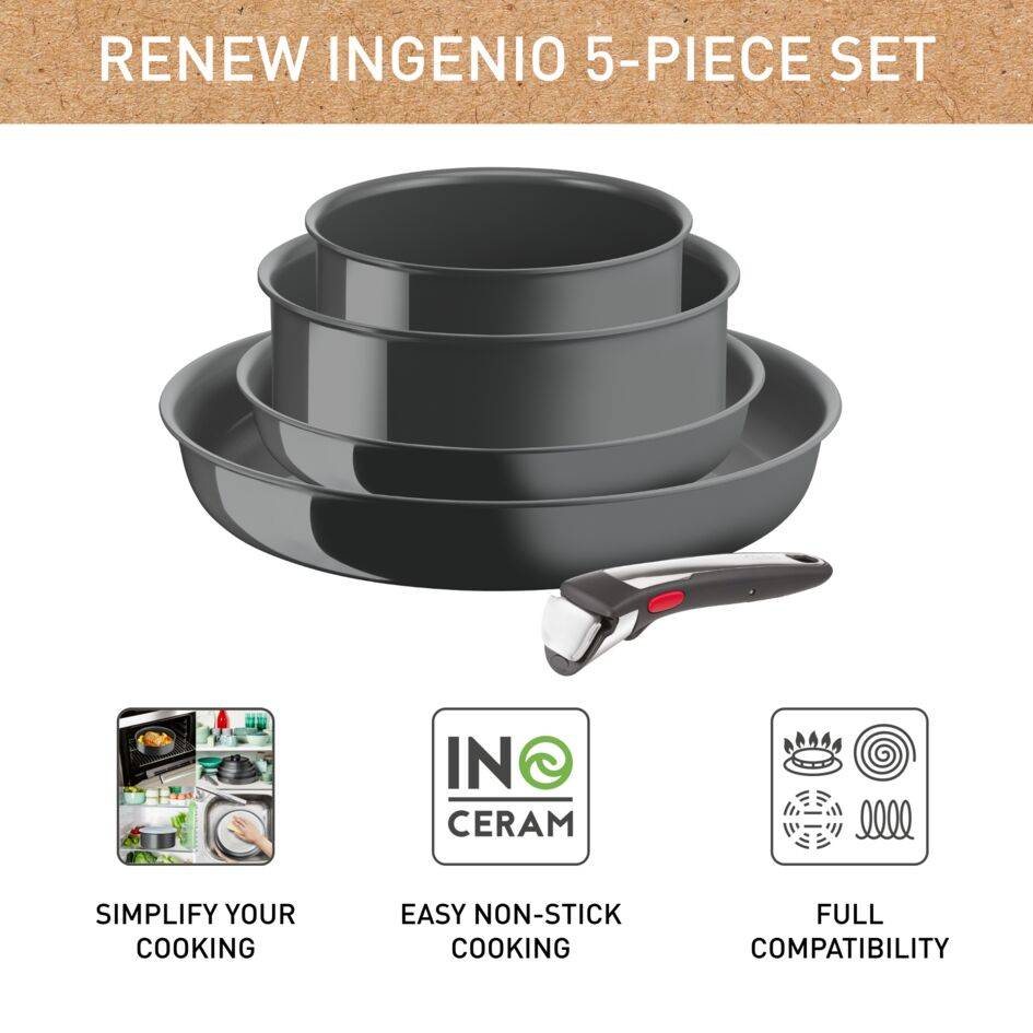 Ingenio Renew On L2619002 5-delige keramische set - Inductie
