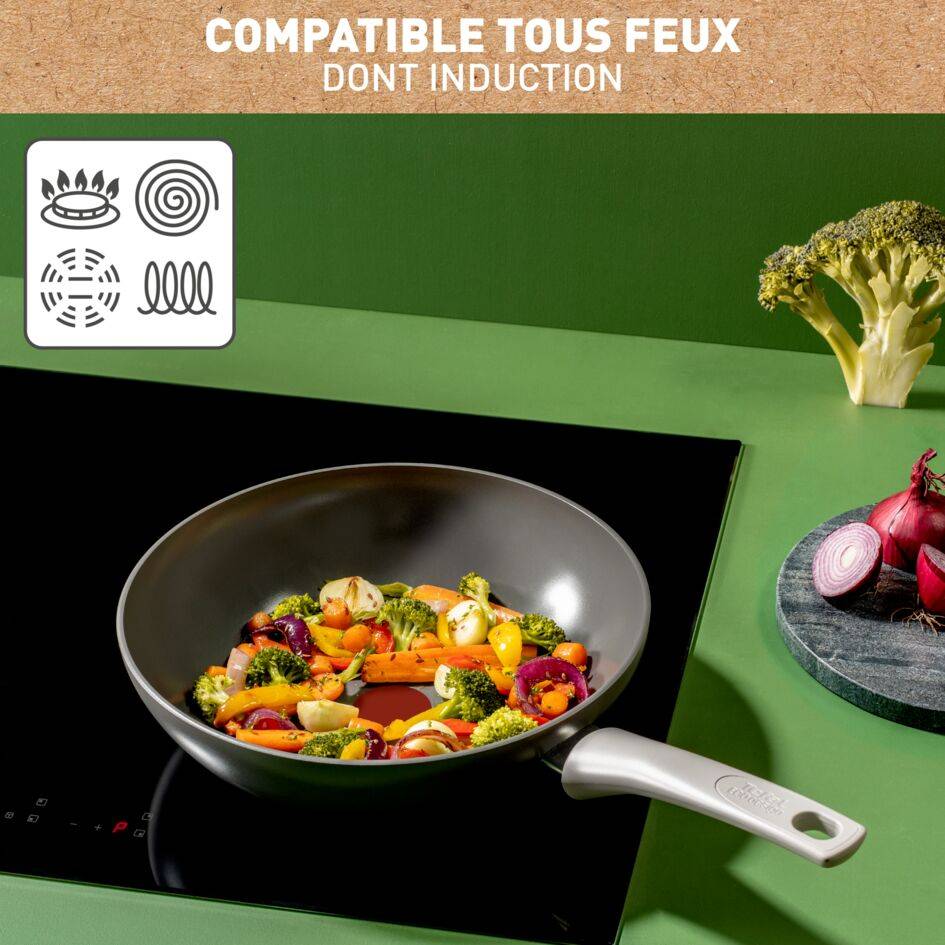 Renew On C4271932 Wok en céramique - 28 cm - Induction