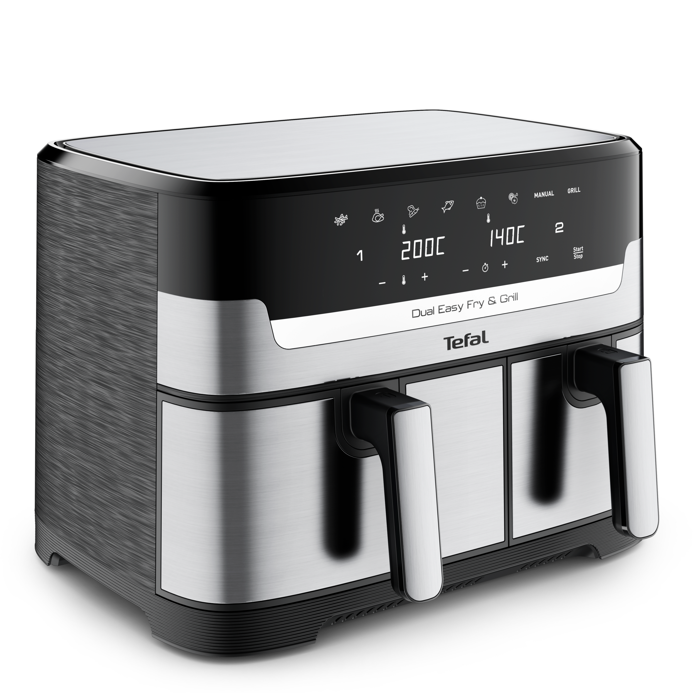 Dual Easy Fry & Grill EY905D10 Air fryer - 8 programma's - 5,2L + 3,1L