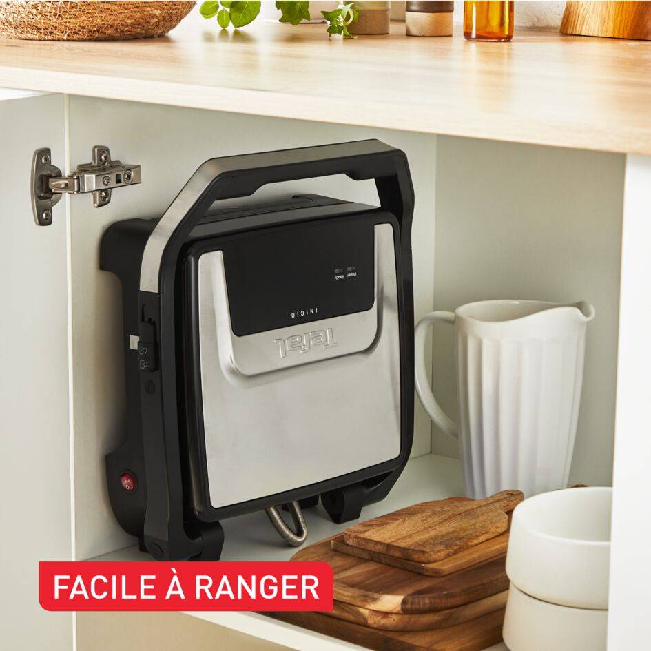 Machine à panini et gril Inicio, Chauffe rapide&nbsp;: 2&nbsp;000&nbsp;W, Plaques antiadhésives