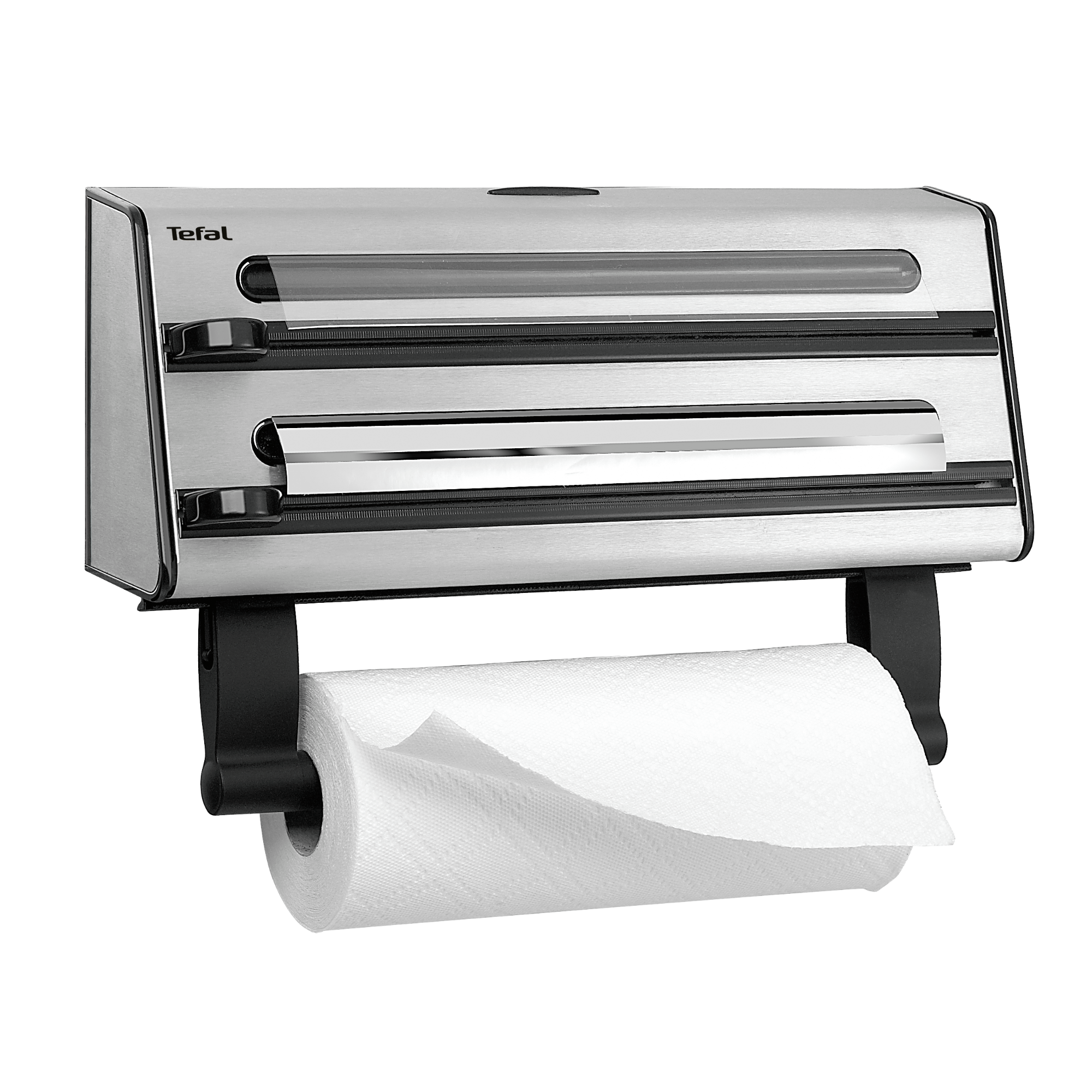 Ingenio K1887904 Keukenhulpen, drievoudige dispenser: keukenrol, aluminiumfolie, plasticfolie