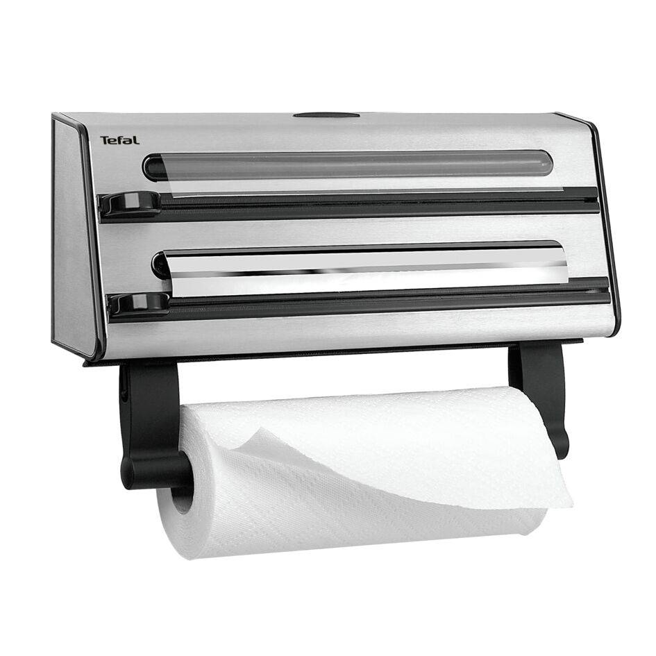 Ingenio K1887904 Keukenhulpen, drievoudige dispenser: keukenrol, aluminiumfolie, plasticfolie