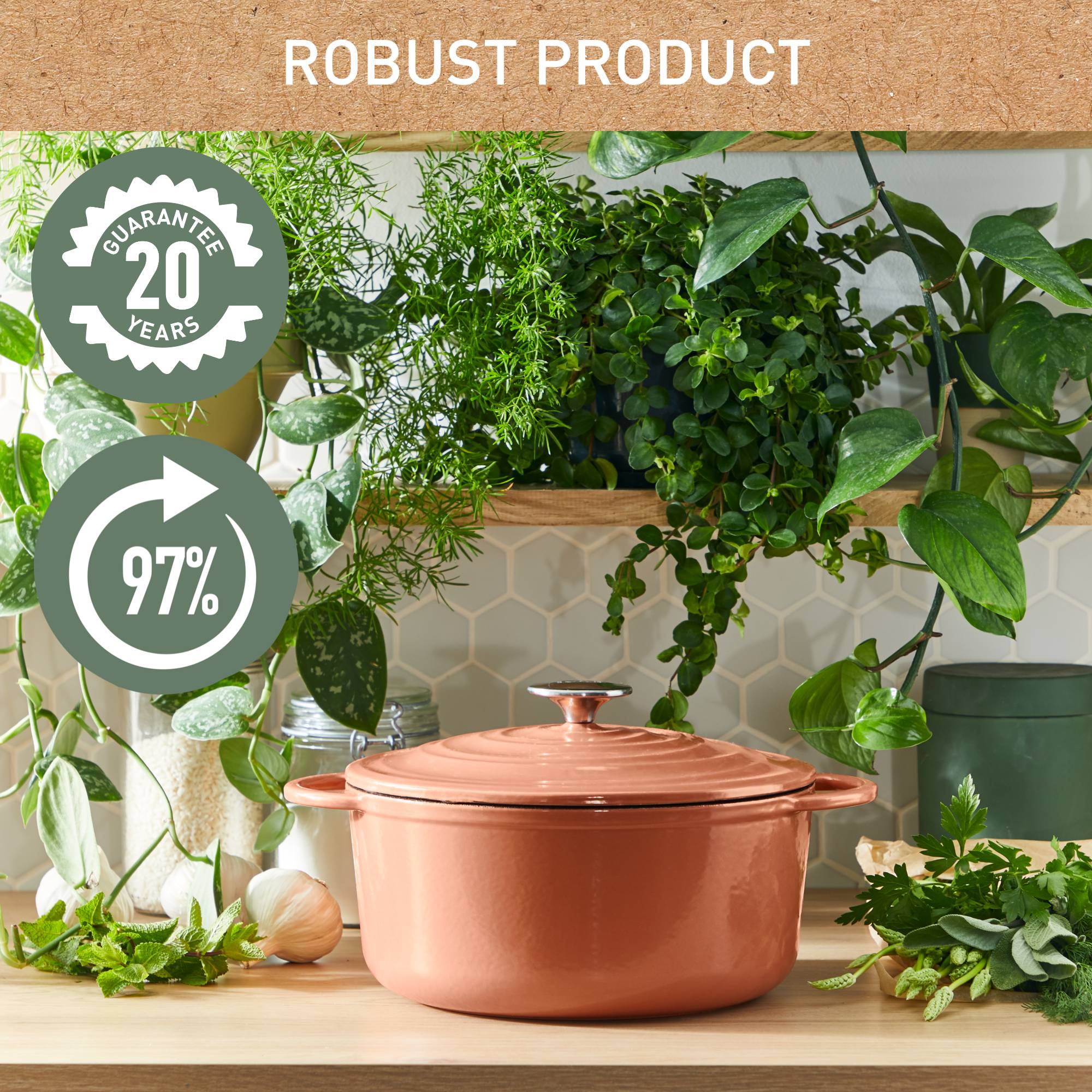 Lov E2600404 Gietijzeren kookpot - 25 cm - Inductie