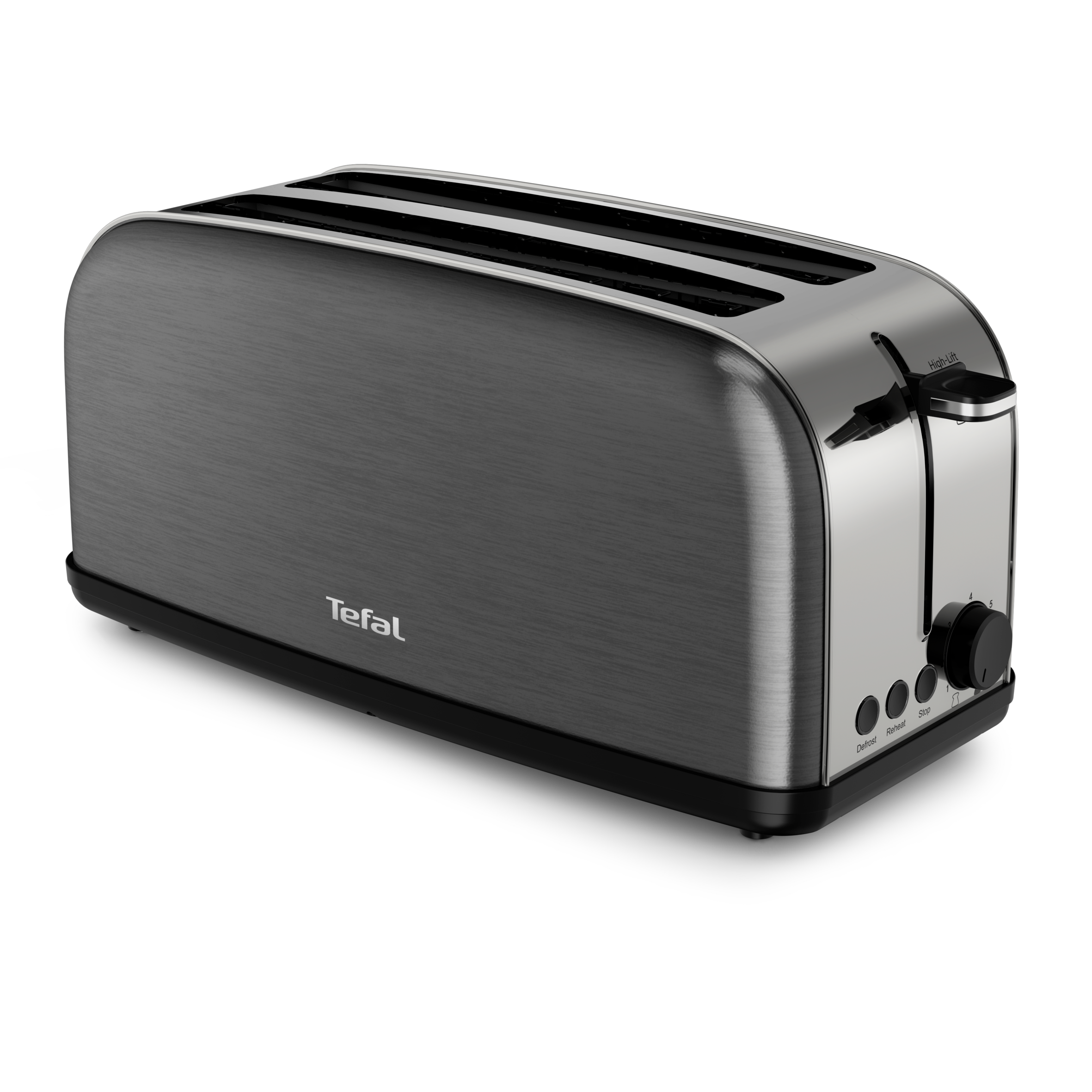 Grille-pain 2 longues fentes Equinox noir