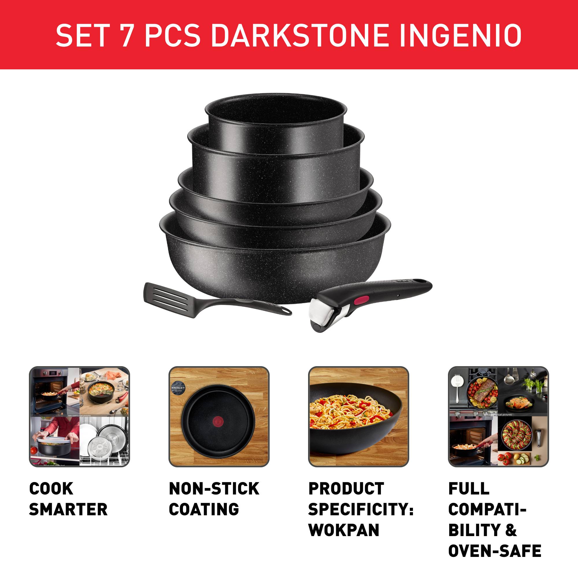 Ingenio Darkstone L3997212 7-delige set - Inductie