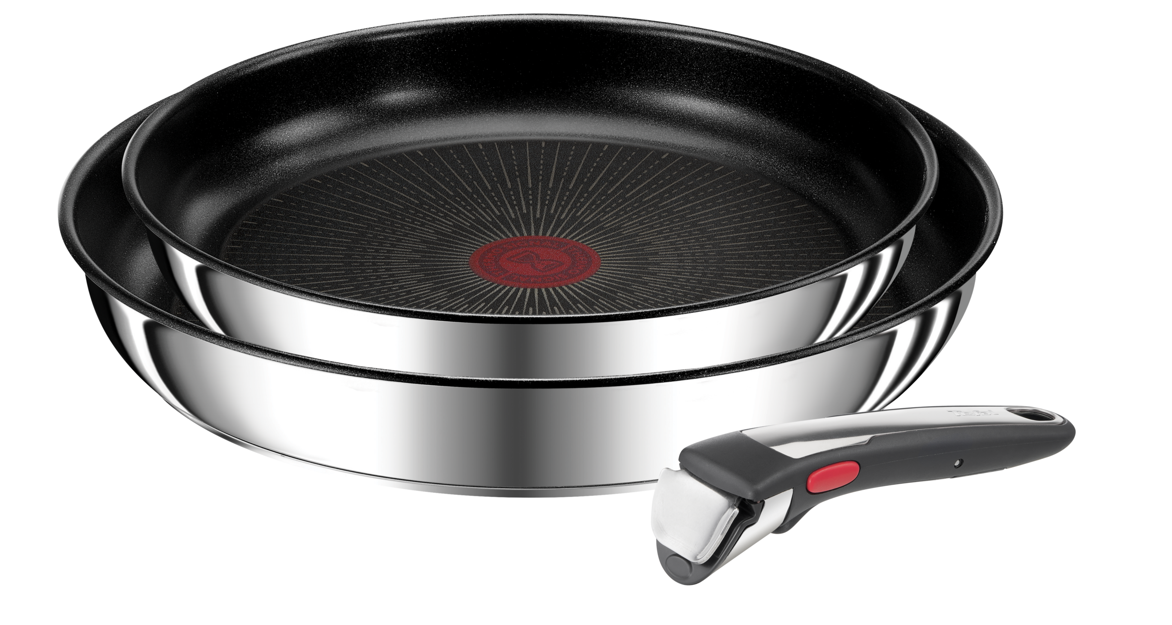 Ingenio Préférence On L9749302 Set van 2 pannen 24/28 cm + afneembare handgreep - Inductie