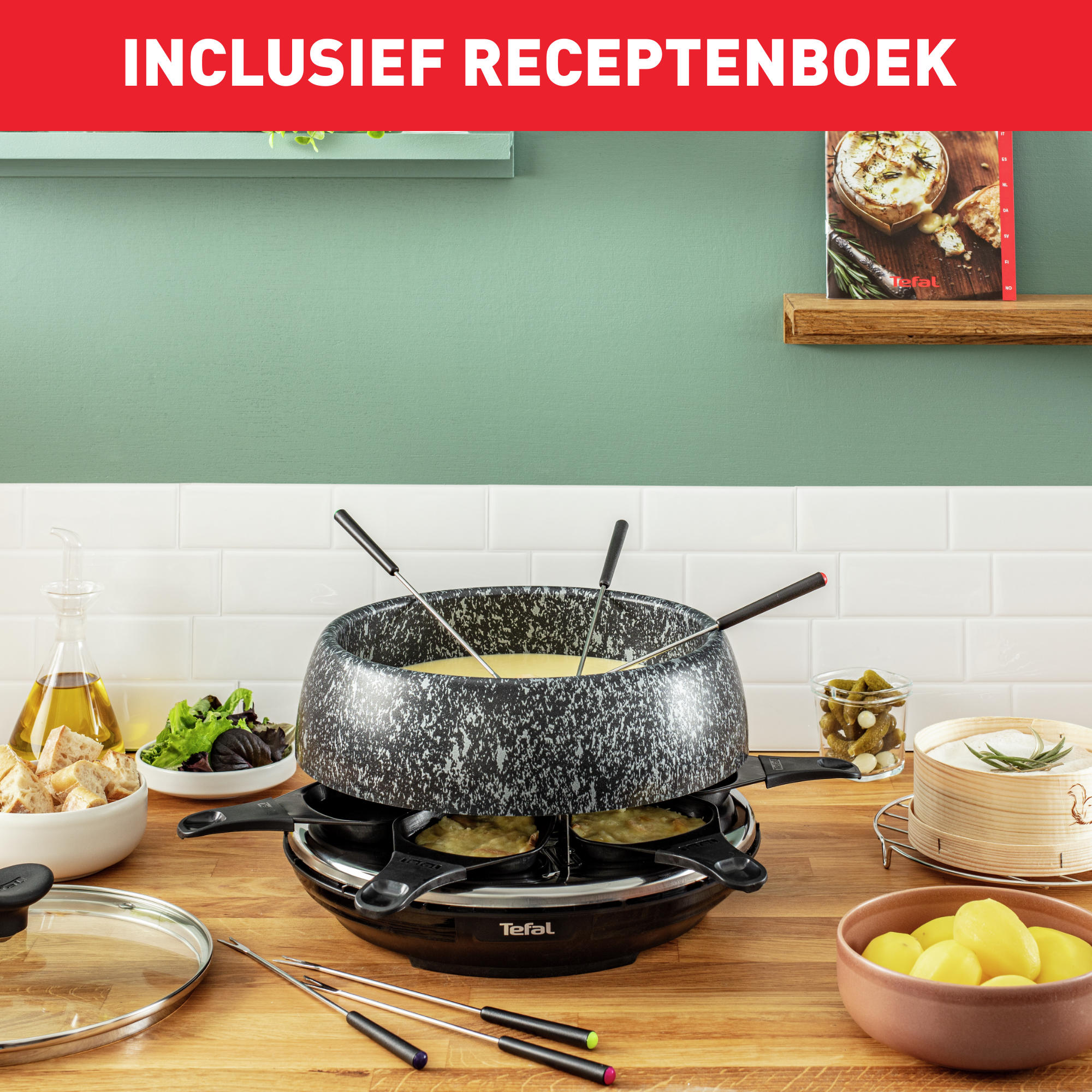 Cheese & Co RE12C812 Raclette- en fonduetoestel 6-in-1 - 6 personen