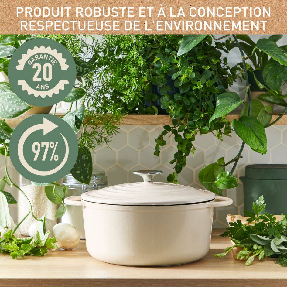 Lov E2597204 Cocotte en fonte peu profonde - 28 cm - Induction