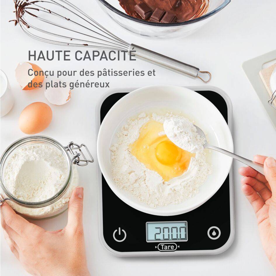 Optiss, Balance de cuisine électronique, Écran facile à lire, Résistant aux rayures
