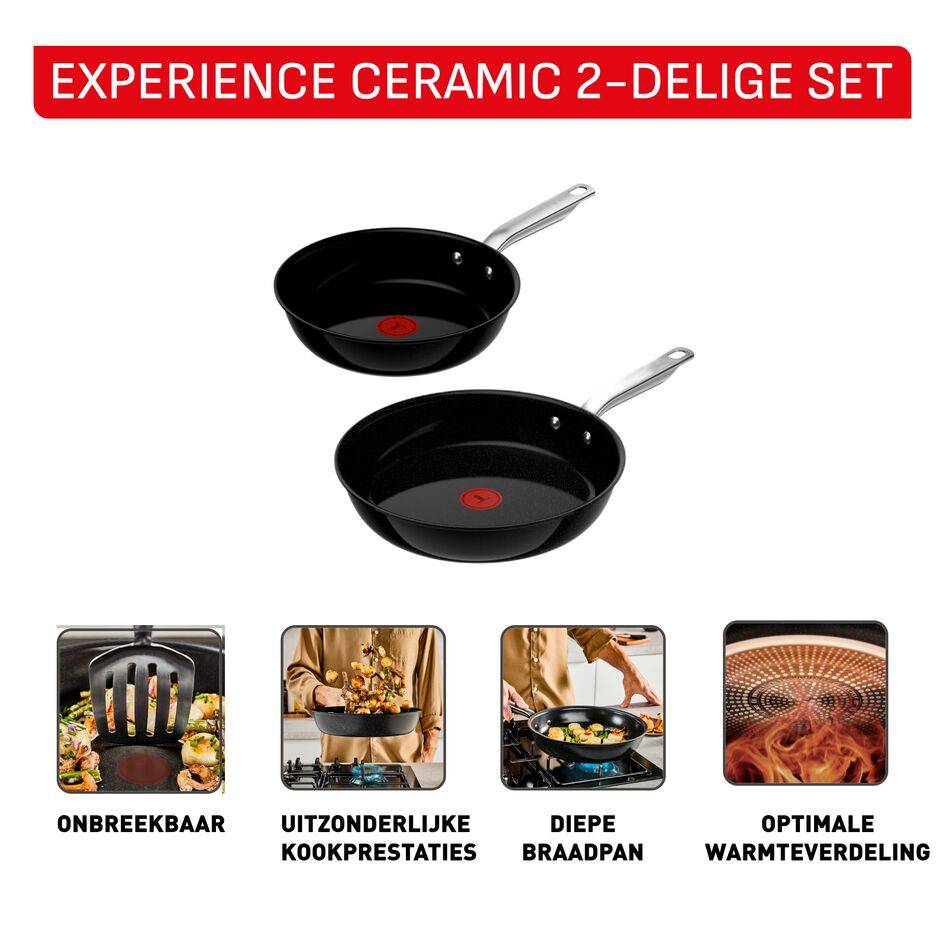 Experience Ceramic G2229043 Set van 2 pannen 24/28 cm - Fusion Core - Inductie