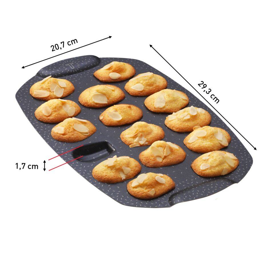 PerfectBake J5734802 Moules à madeleines - 16 empreintes - 21x29cm