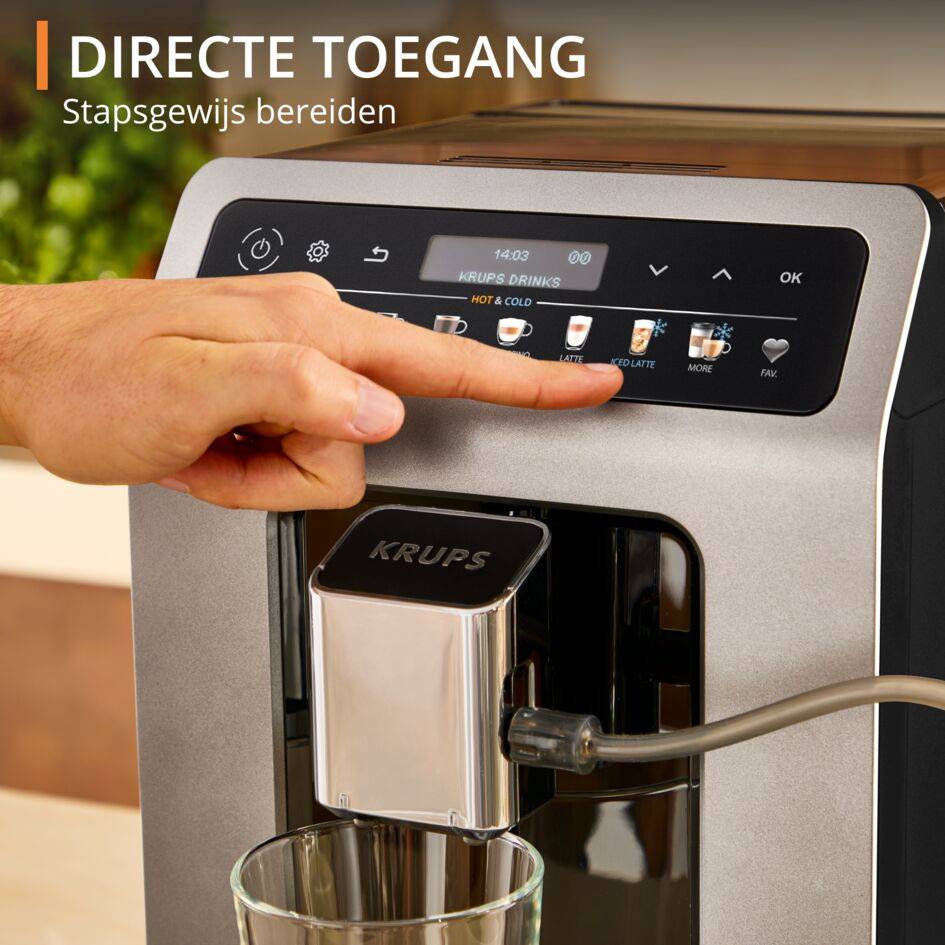 Evidence Hot & Cold EA898DF1 Volautomatische espressomachine - 18 recepten voor warme en koude bereidingen