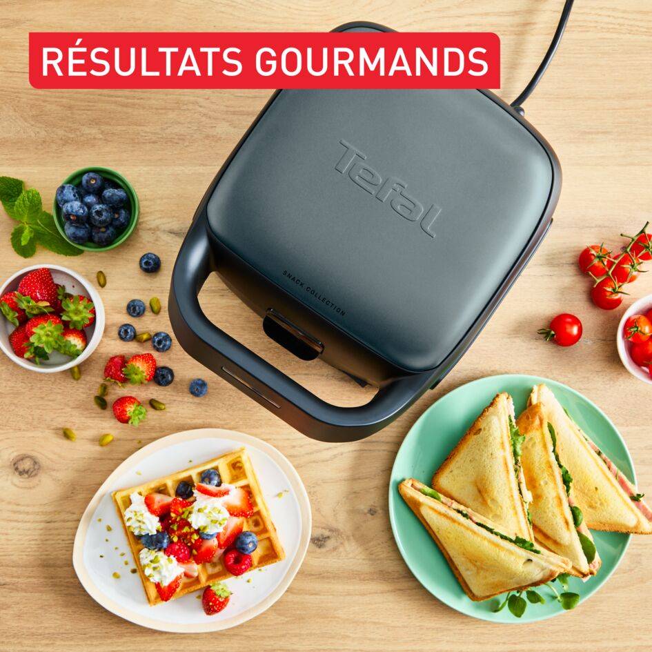 Snack Collection, Appareil à gaufre et croque-monsieur, 20 jeux de plaques disponibles, Recettes sucrées et salées