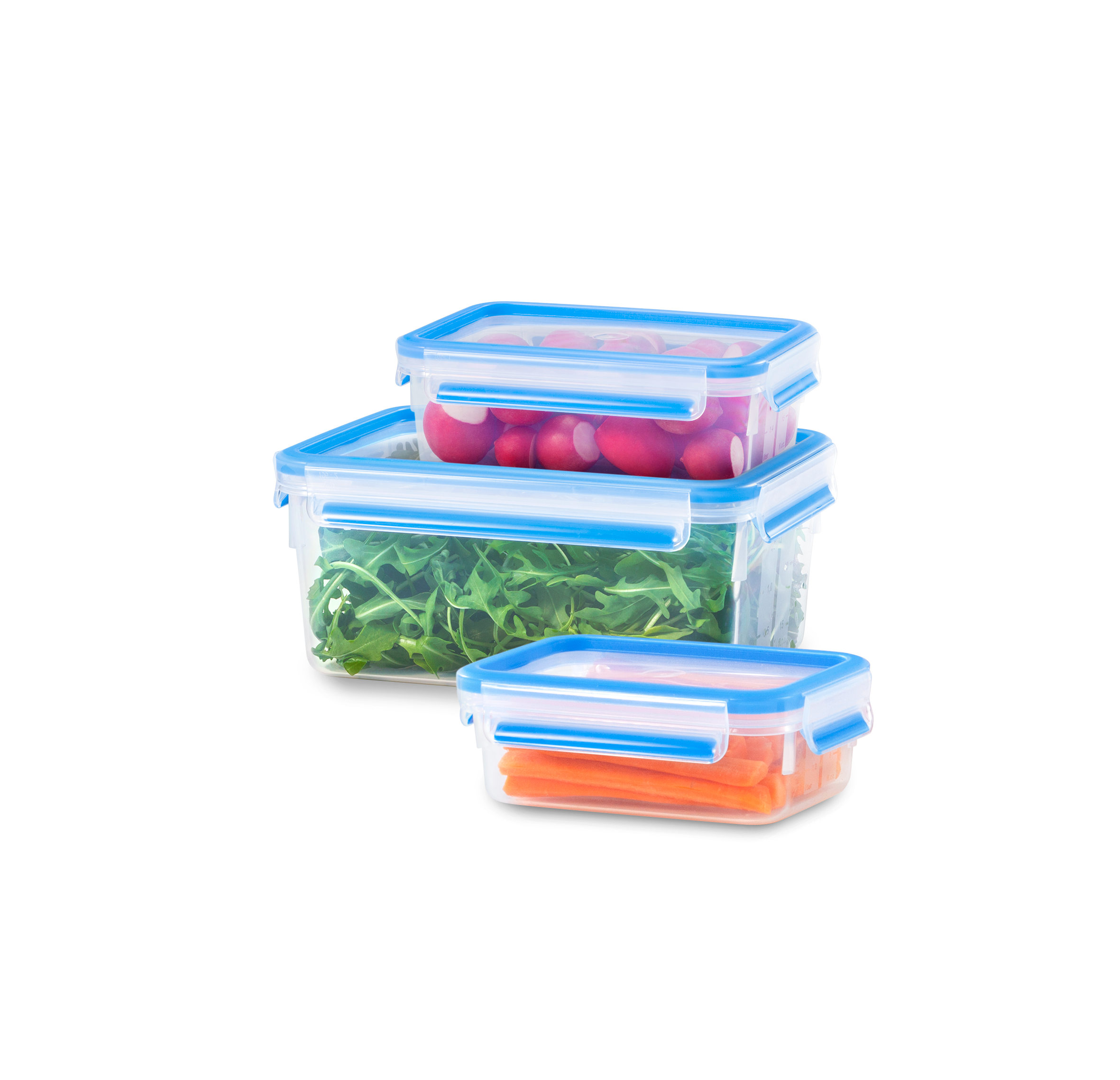 MasterSeal Fresh K3028912 Set de 3 boîtes de conservation - 0,55L / 1,0L / 2,2L