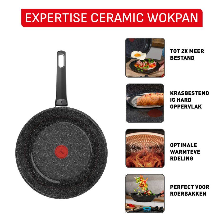 Expertise Ceramic G2021932 Wokpan - 28 cm - Inductie