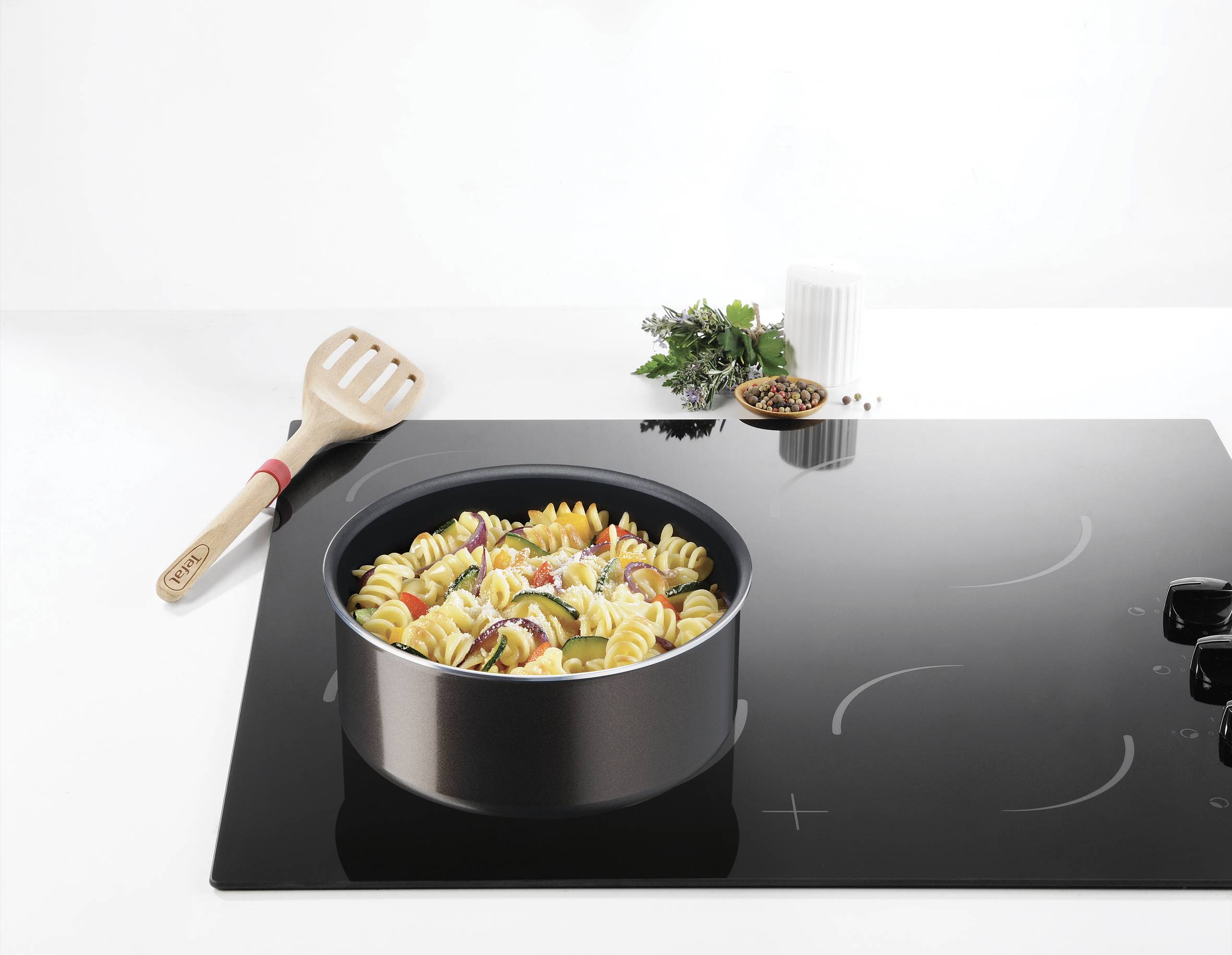 Ingenio Easy Plus L1509102 Set de 3 poêlons 16/18/20 cm + poignée amovible - Non-induction