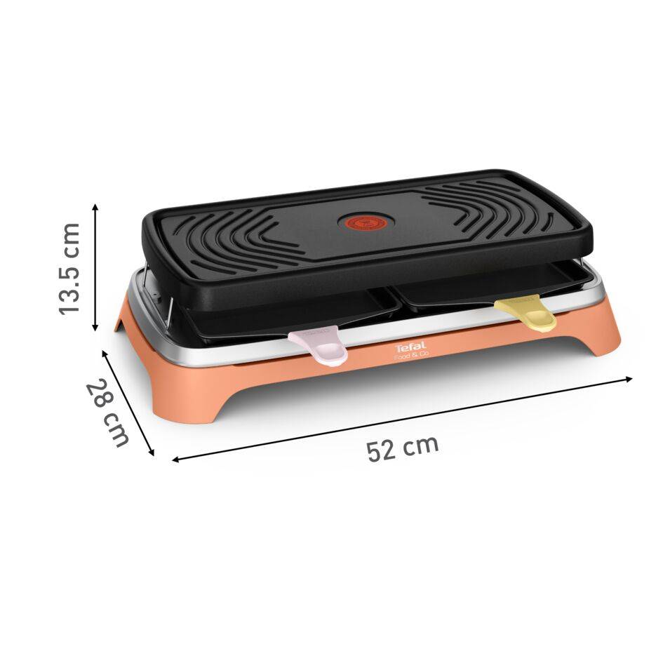 Food & Co RE651JF0 Veelzijdig raclettetoestel - 8 personen