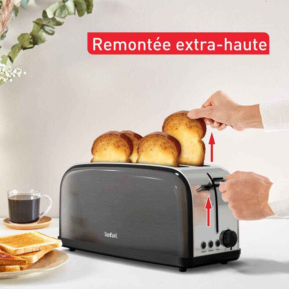 Grille-pain 2 longues fentes Equinox noir