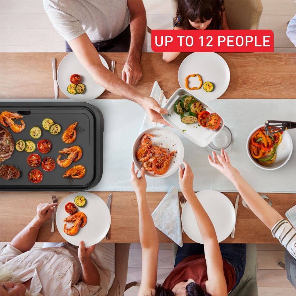 Giant Plancha Black, Electric Plancha, 12 people, Non-Stick Coating