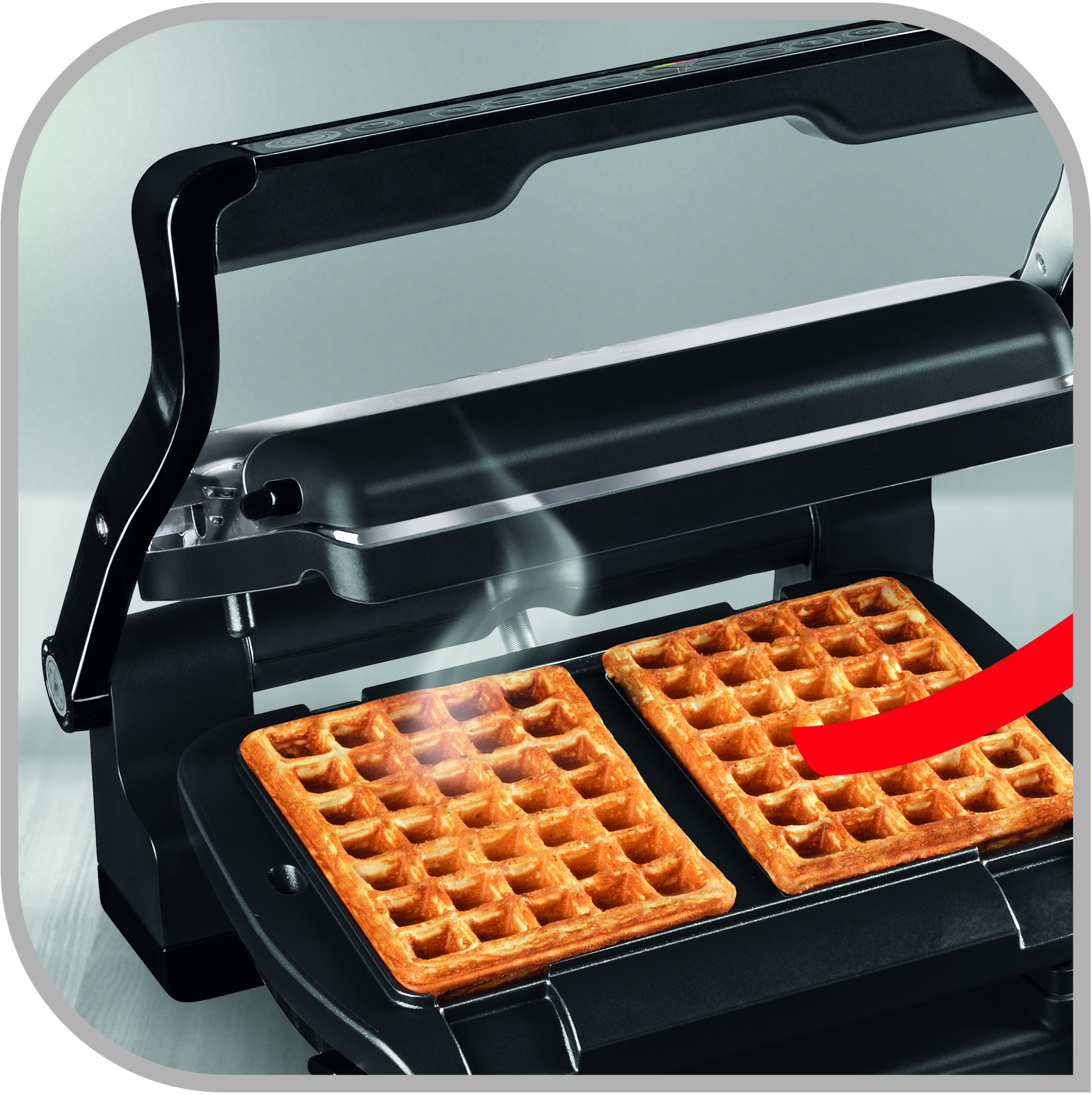 Plaques à gaufres + louche XA724810 Pour Optigrill, Optigrill+ et Optigrill Elite