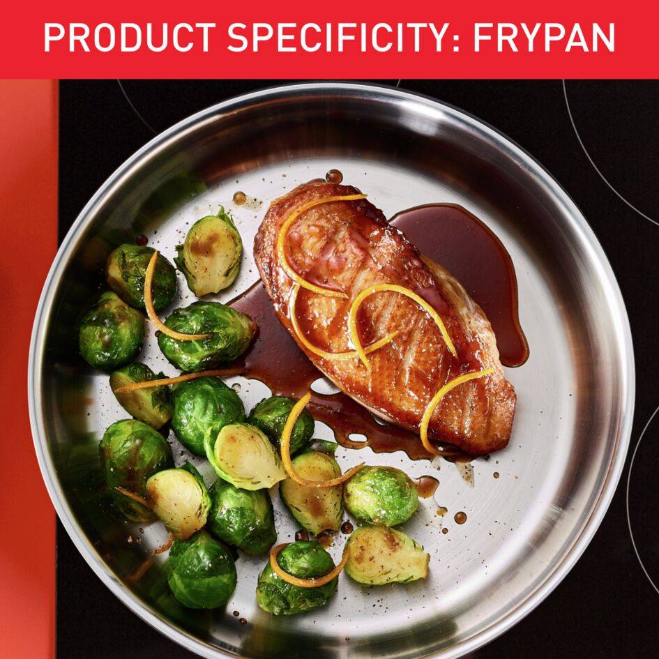 Emotion Ongecoate Roestvrijstalen Frypan 24 cm