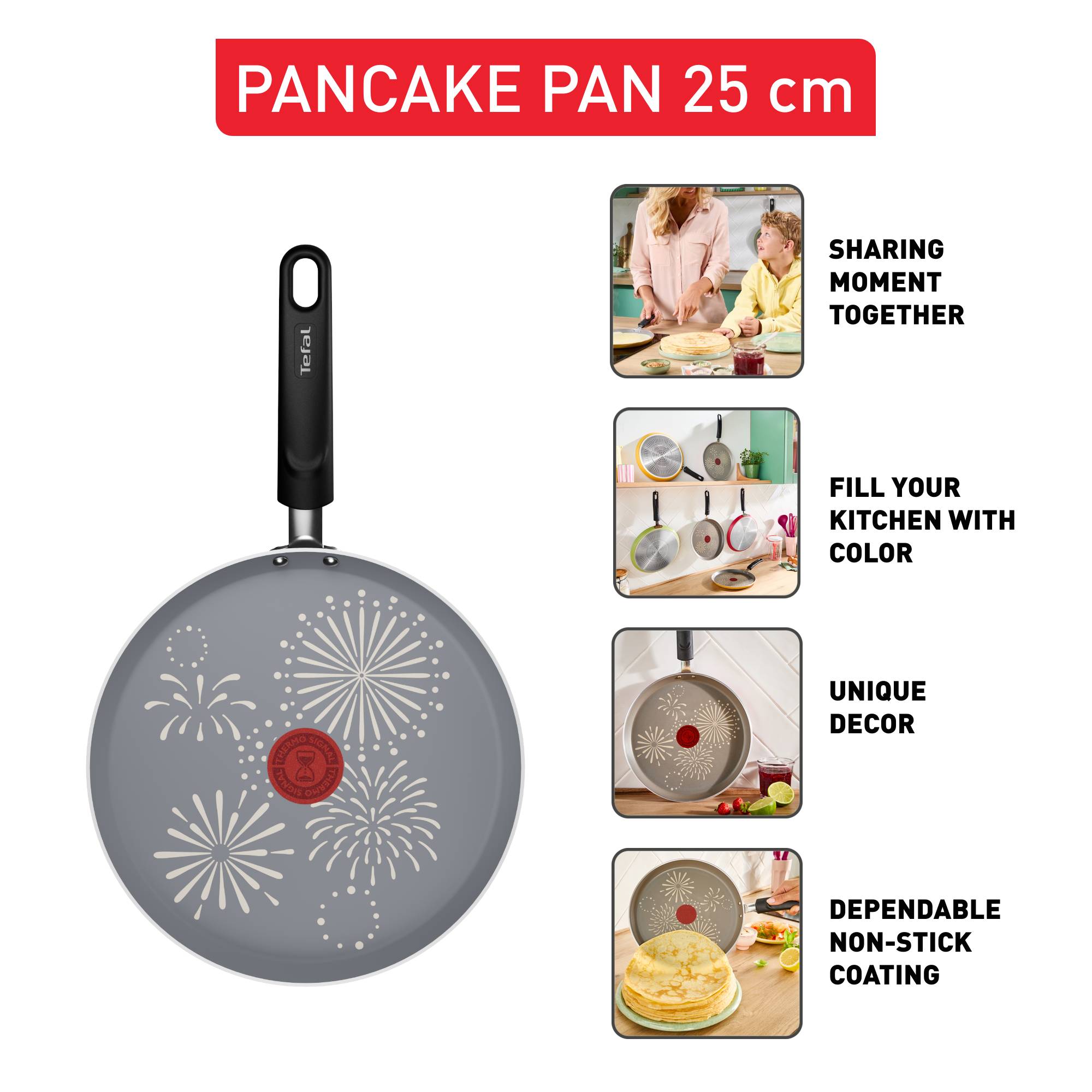 Pancake Day 2026, Pannenkoekenpan 25 cm, Uniek Décor, Anti-aanbaklaag