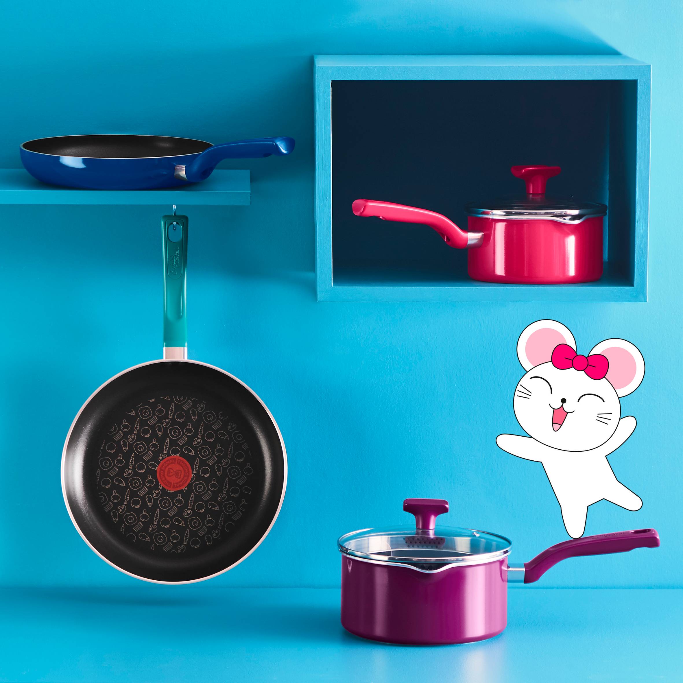 Chefclub G8062204 Poêlon 16 cm rouge + couvercle