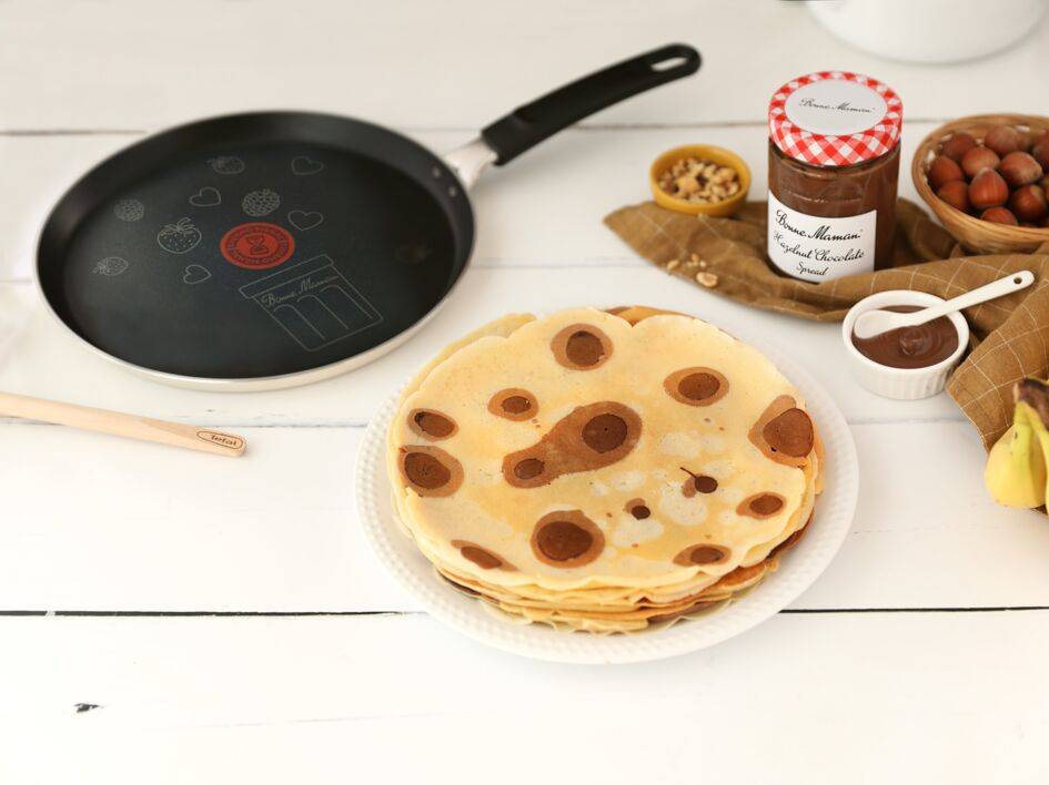 Bonne Maman B4339702 'Bretoense pannenkoeken' pan 34 cm + houten spateltje