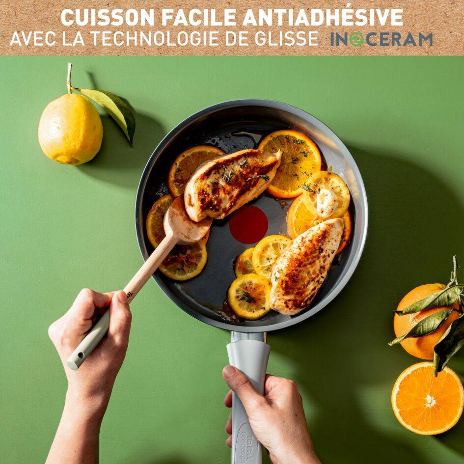 Renew On C4273232 Sauteuse en céramique + couvercle en verre - 24 cm - Induction