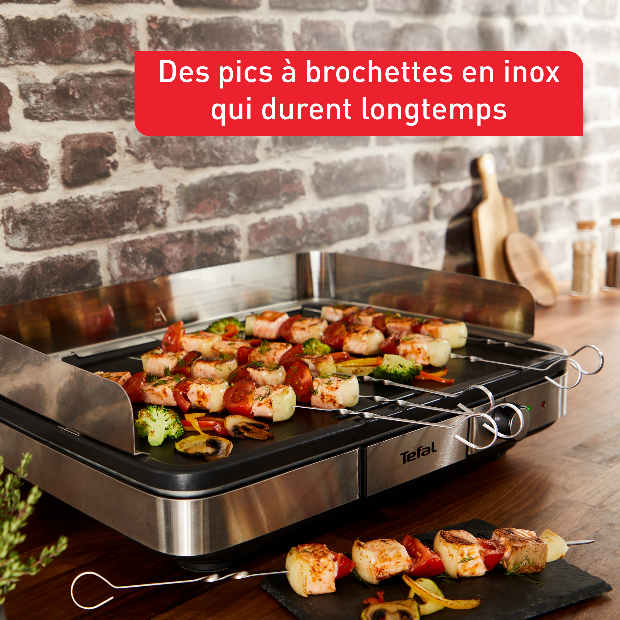 Brochettes XL en acier inoxydable