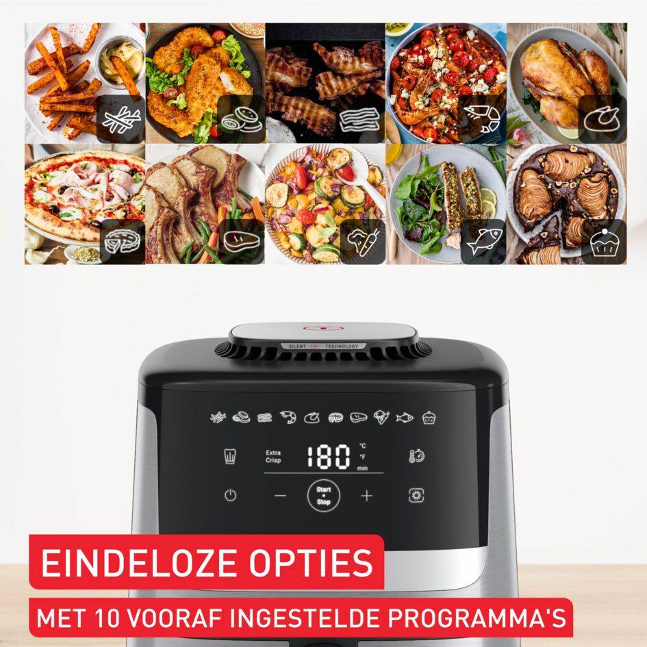 Easy Fry Silence air fryer EY552DE0 - Air fryer- 5L - Stille technologie