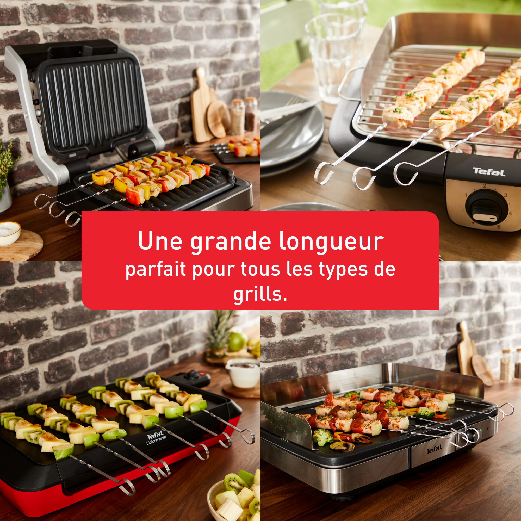Brochettes XL en acier inoxydable