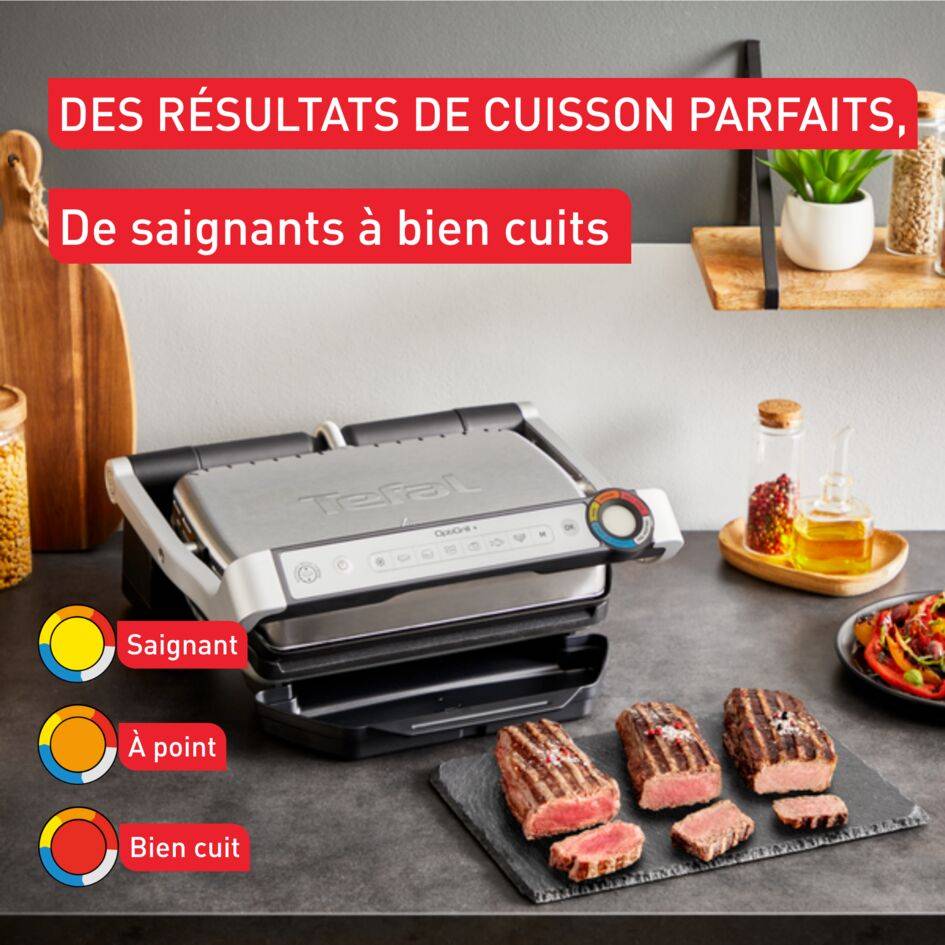 OptiGrill+ GC718D10 Grill Intelligent - 6 programmes