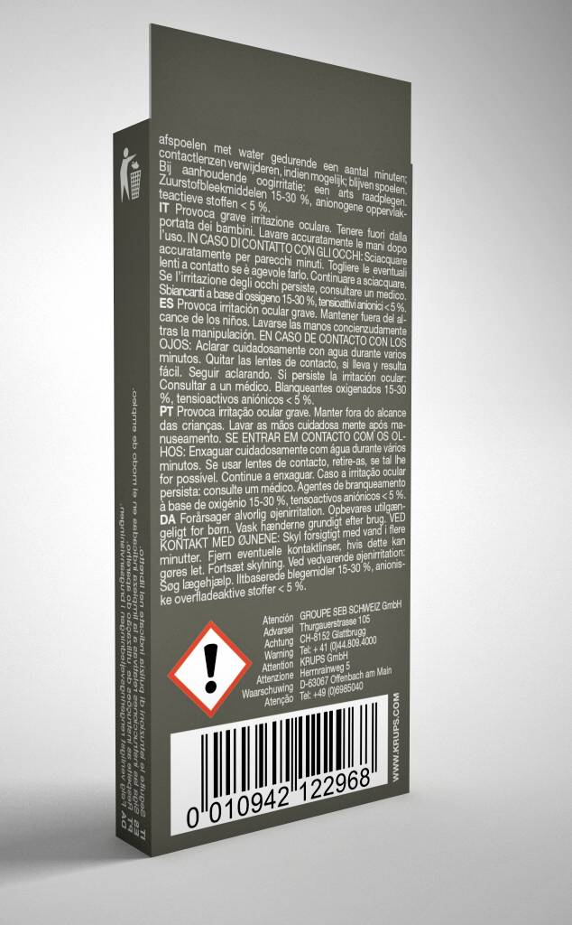 Set van 10 reinigingstabletten voor espressomachines XS300010