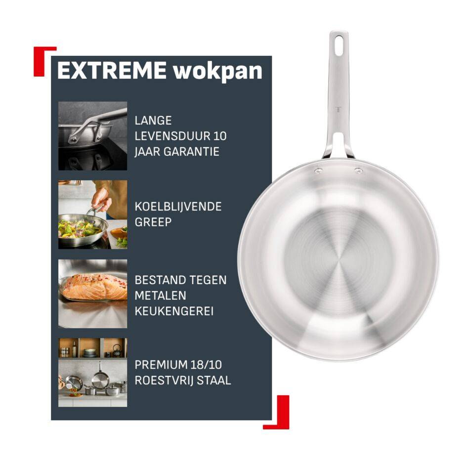Extreme E5291904 Wokpan - 28 cm - Inductie