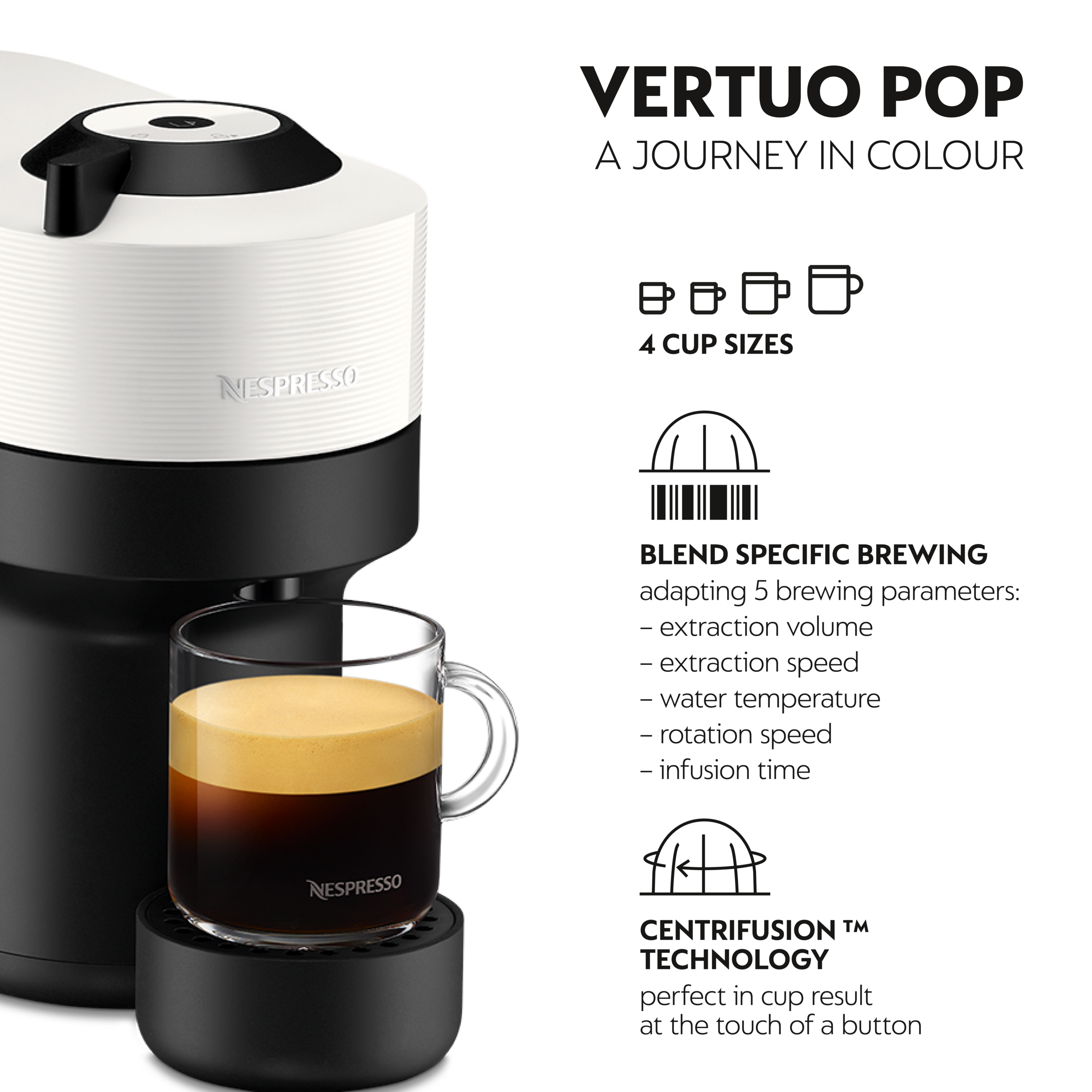Nespresso Vertuo Pop YY5381FD Koffiemachine met capsules + Thermosbeker + 20 capsules