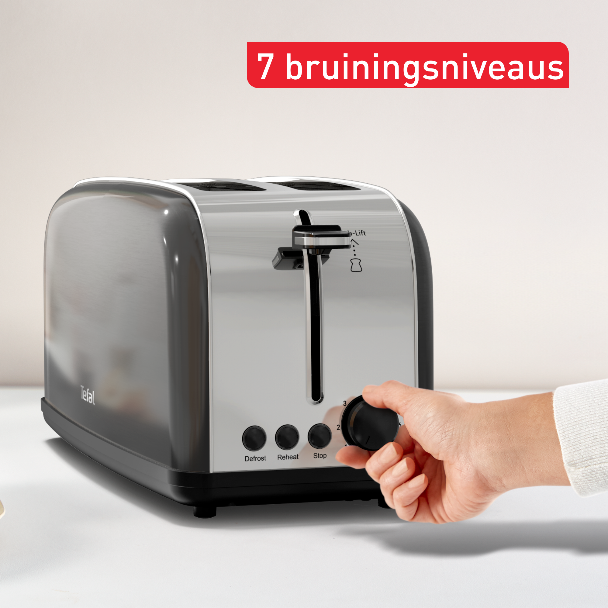 Nieuwe Equinox zwarte broodrooster met 2 lange gleuven