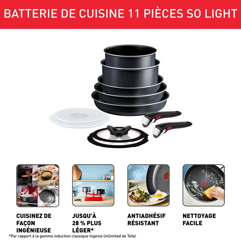 Ingenio So'Light L7239323 Set 11 pièces - Induction