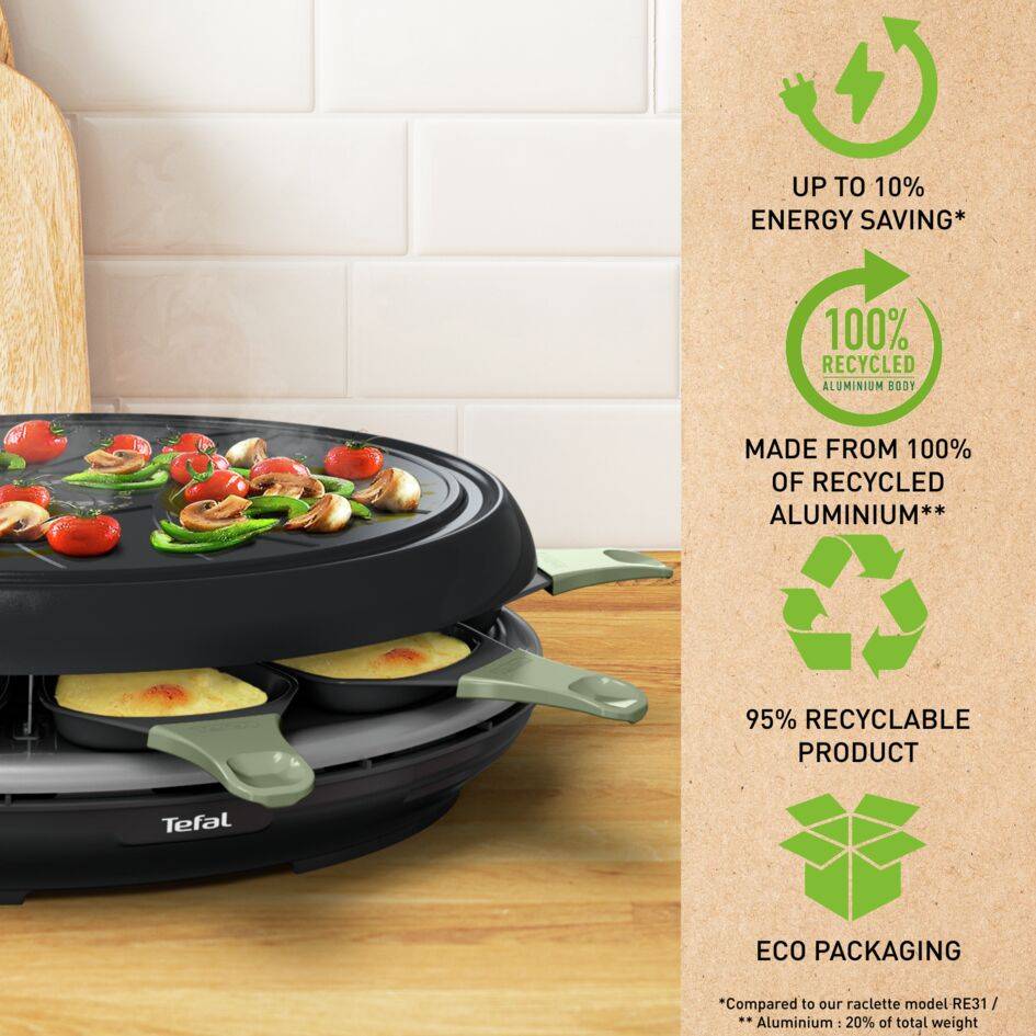 Eco Respect RE31E810 Appareil à raclette - 8 personnes