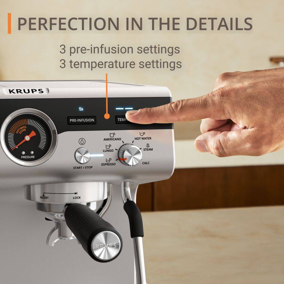 Precision XP801T Manuele espressomachine met molen