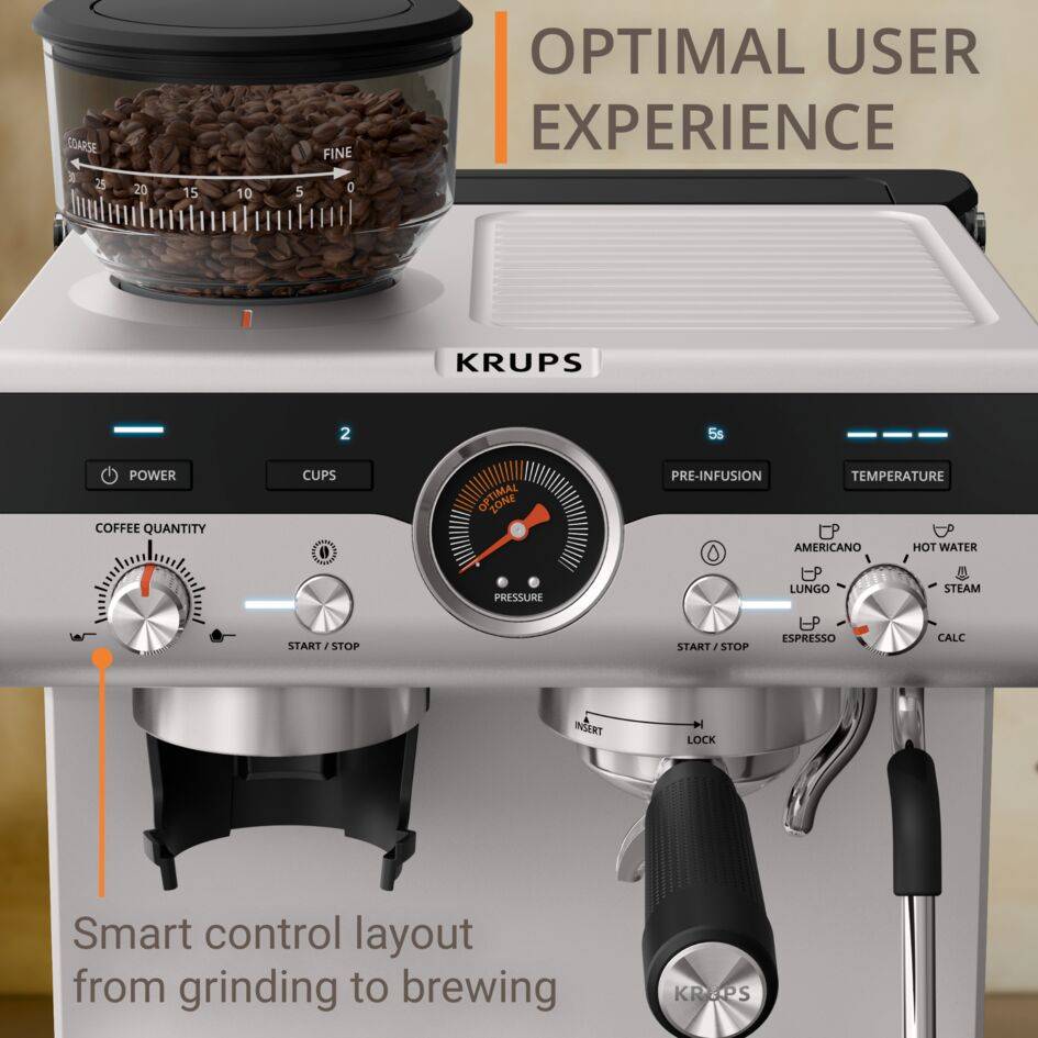 Precision XP801T Manuele espressomachine met molen