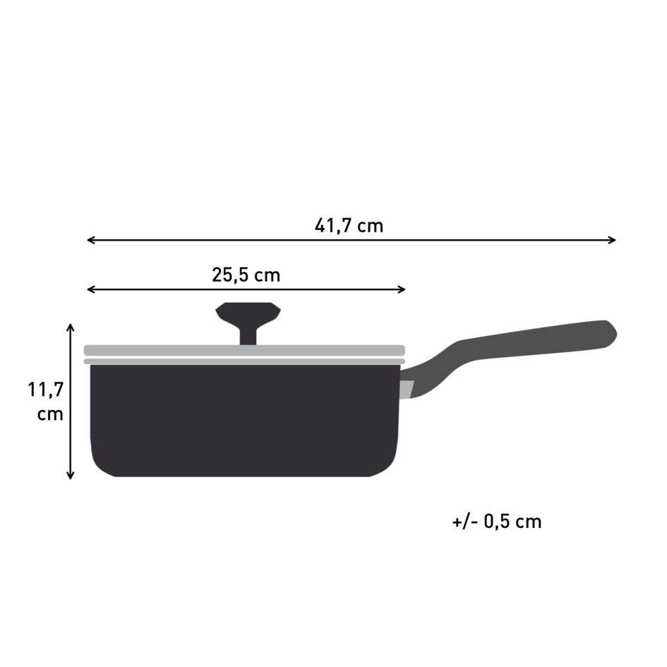 Experience Ceramic G2133223 Sauteuse + Couvercle - 24&nbsp;cm - Induction