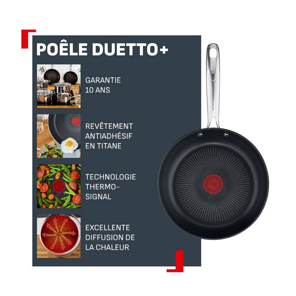 Duetto G7320655 Poêle à frire - 28 cm - Induction