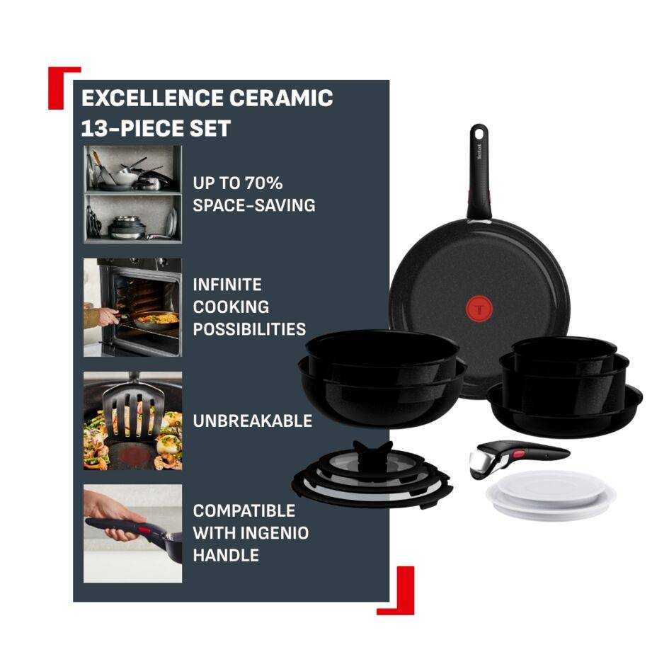 Ingenio Excellence Ceramic L2709432 Set de 13 pièces - Induction