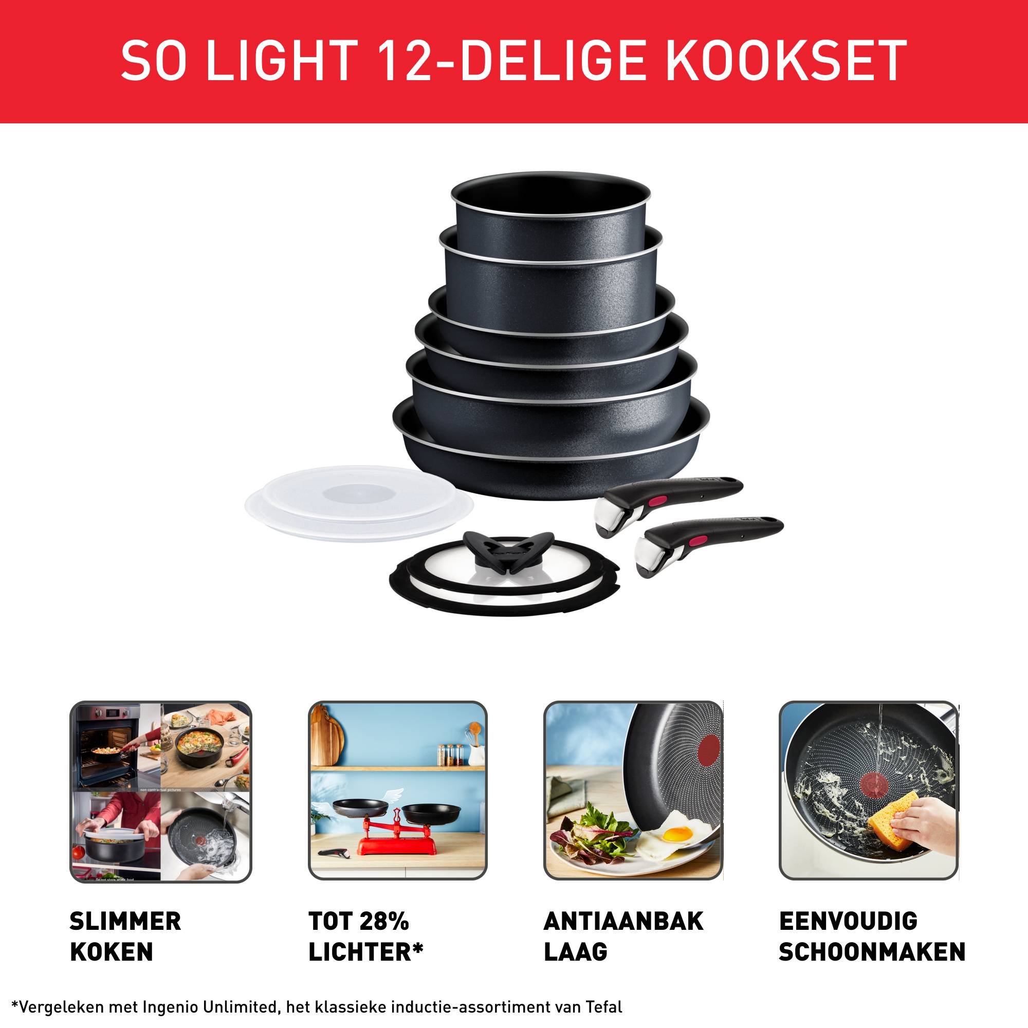 Ingenio So'Light L7239223 12-delige set - Inductie