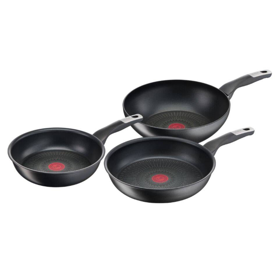 Unlimited G2559123 Set de 2 poêles 24/28&nbsp;cm + Wok 28&nbsp;cm - Induction
